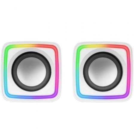 Mars Gaming MSCUBEW Altavoces Gaming RGB 8W Blanco